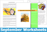 September Worksheets