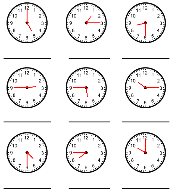 WHAT TIME IS IT? 15 Minute Intervals Worksheet