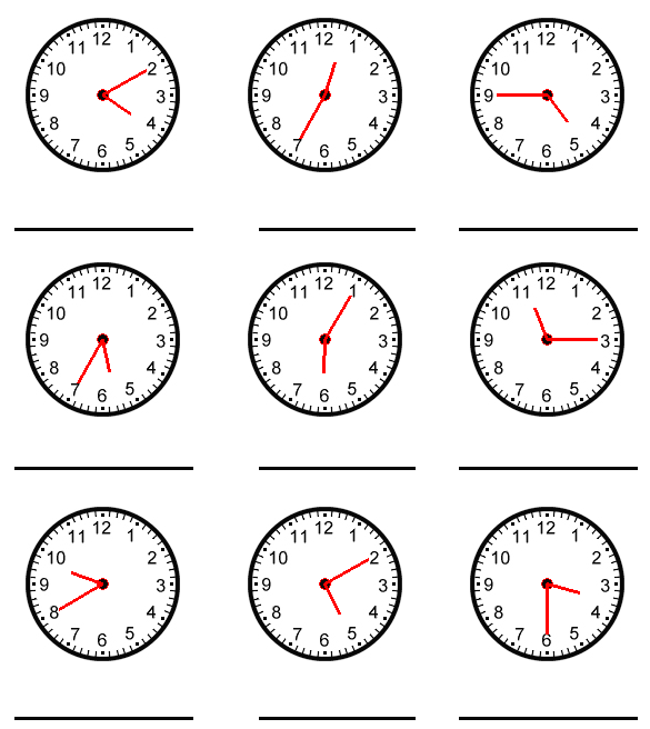 WHAT TIME IS IT? 5 Minute Intervals Worksheet