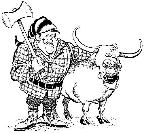 Paul Bunyan Free Coloring Pages