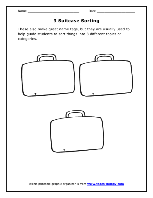 3 Suitcase Sorting Organizer