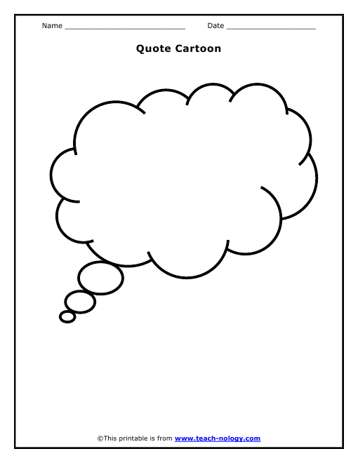 Cartoon Quotes Bubble