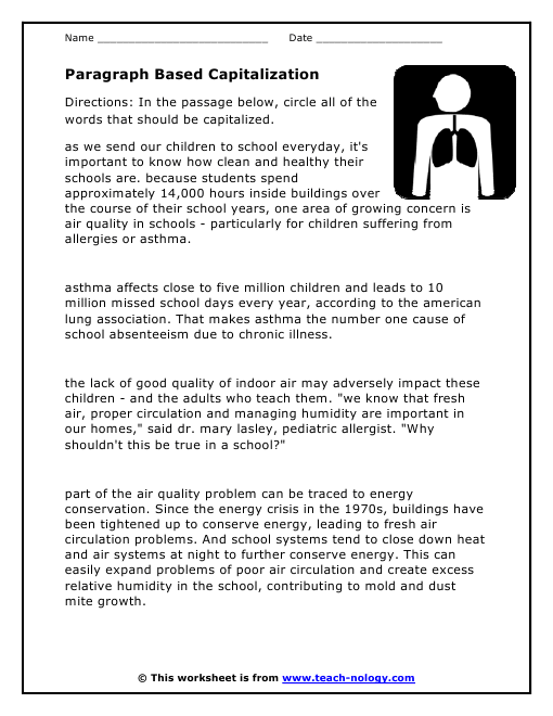 Paragraph Based Capitalization
