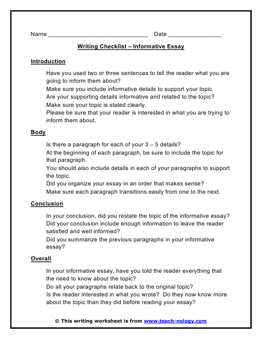 Mla format informal essay