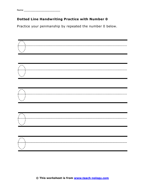 dotted lines for writing