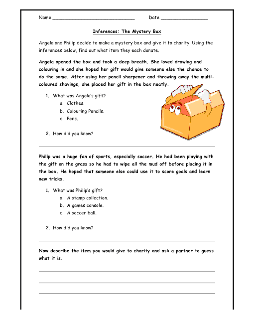 Inferences: The Mystery Box Inferences: The Mystery Box