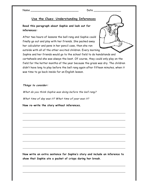 Use the Clues: Understanding Inferences Use the Clues: Understanding Inferences