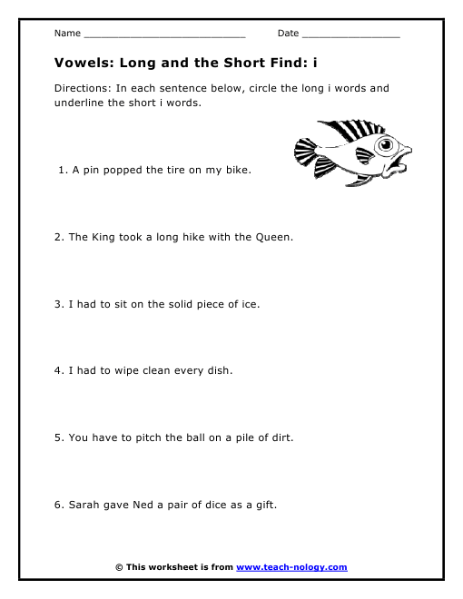 Vowels: Long and the Short Find: i