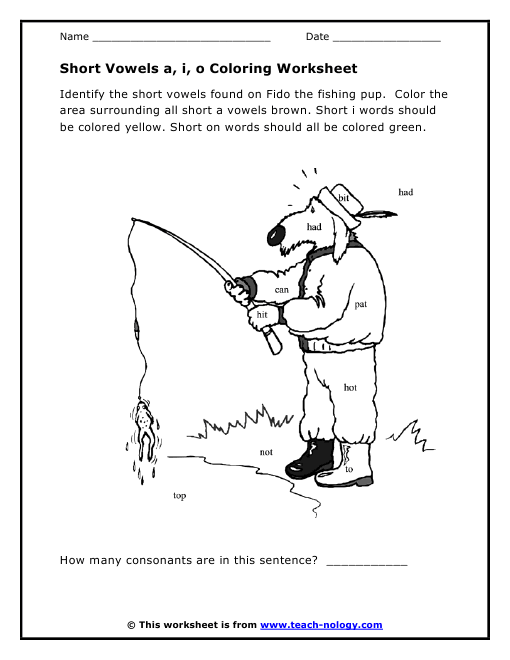 Short Vowel Practice Worksheets Sketch Coloring Page