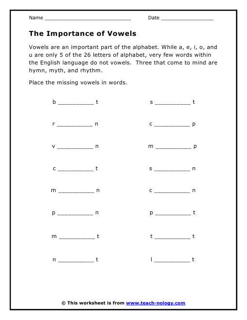 The Importance of Vowels