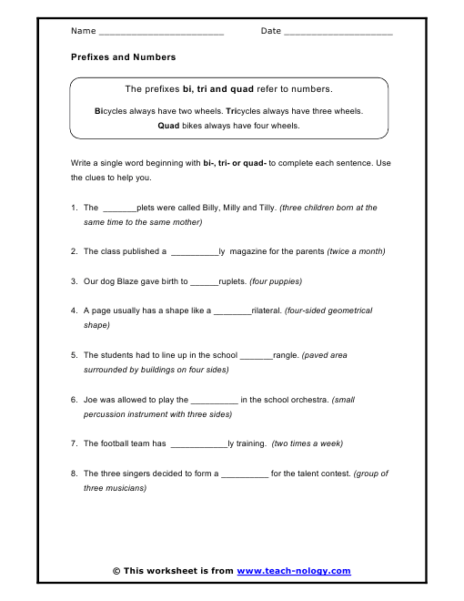 prefixes-and-numbers