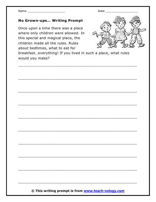 Creative writing worksheets for kids