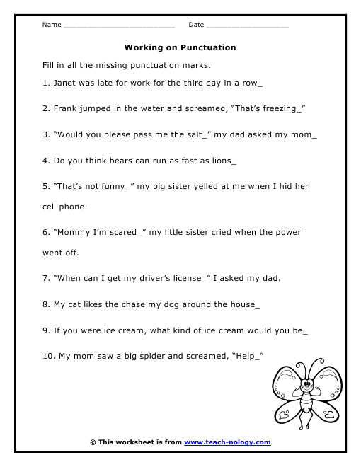 Working on Punctuation