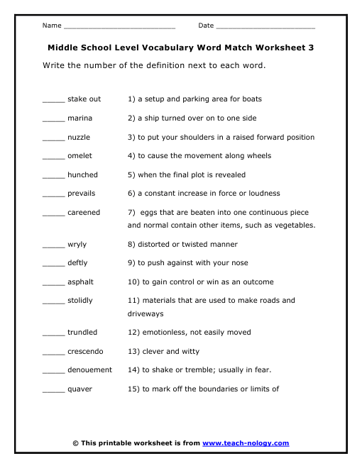 middle-school-level-vocabulary-word-match-worksheet-3