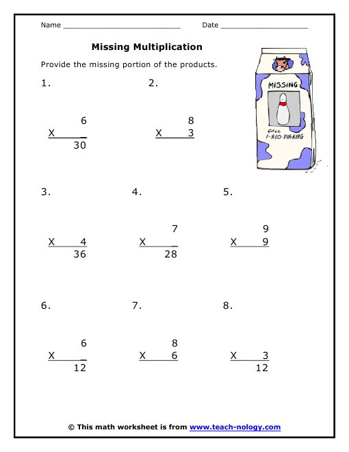 Missing Multiplication