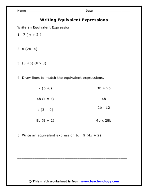 writing-equivalent-expressions