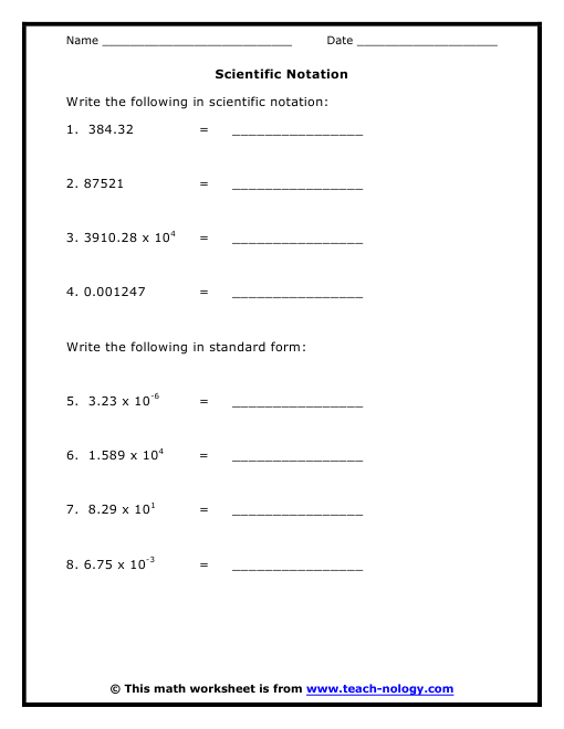 Scientific Notation