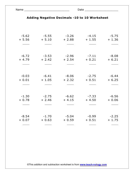 adding-negative-decimals-10-to-10