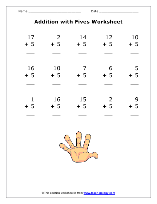 Addition with Fives