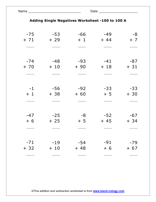 adding-double-digit-negatives-numbers-100-to-100