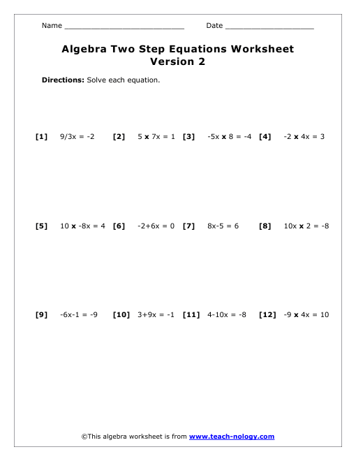 Maths Solving Equations Worksheets - simultaneous equations maths