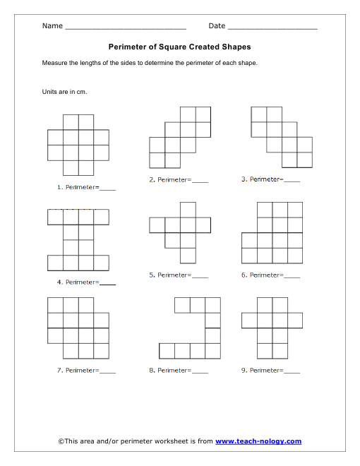 Printables Perimeter Worksheets perimeter of a square worksheets woodleyshailene created shapes printables rectangle worksheet