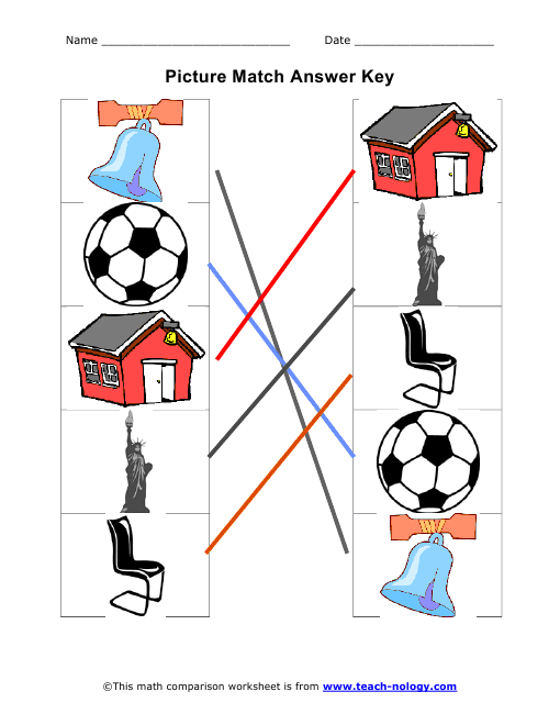 Picture Match Answer Key