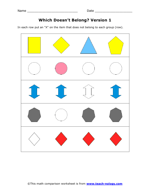 Which Doesn't Belong? Version 1