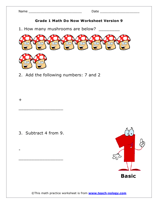 Grade 1 Basic Version 9