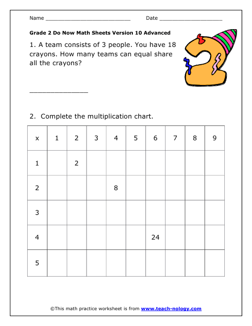 Grade 2 Advanced Version 10