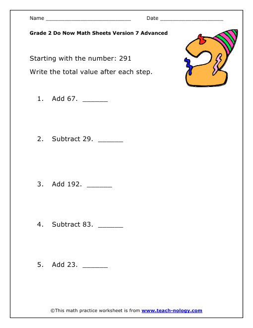 Grade 2 Advanced Version 7
