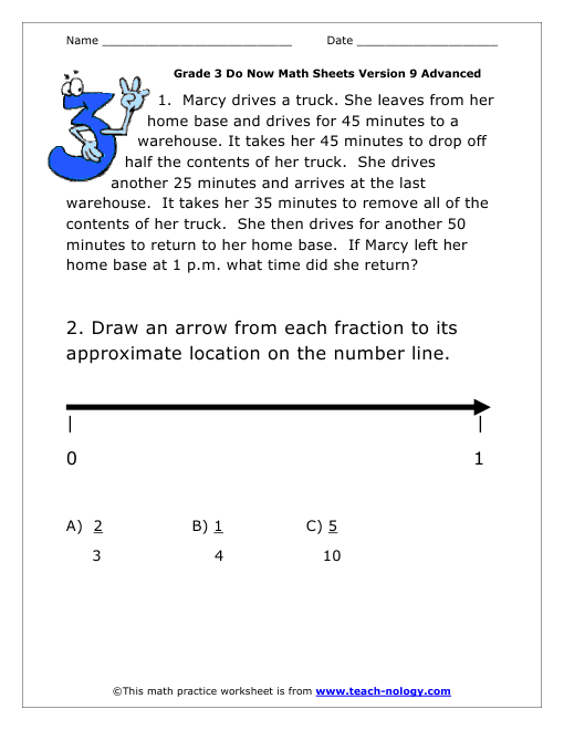 Grade 3 Advanced Version 9