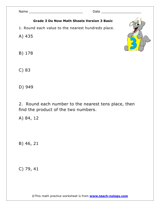 Grade 3 Basic Version 3
