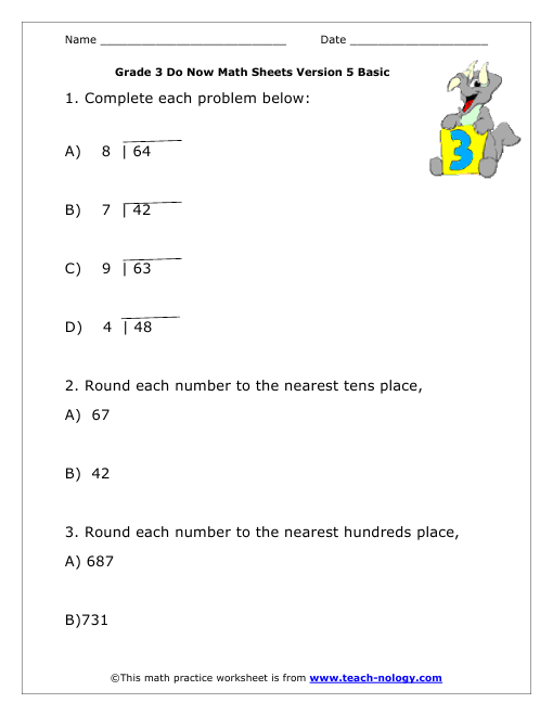 Grade 3 Basic Version 5