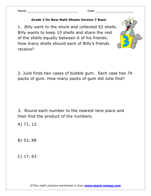 Grade 3 Basic Version 7