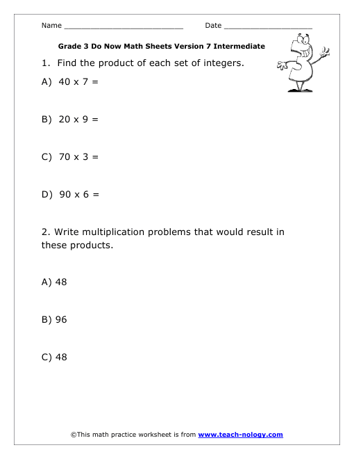 Grade 3 Intermediate Version 7