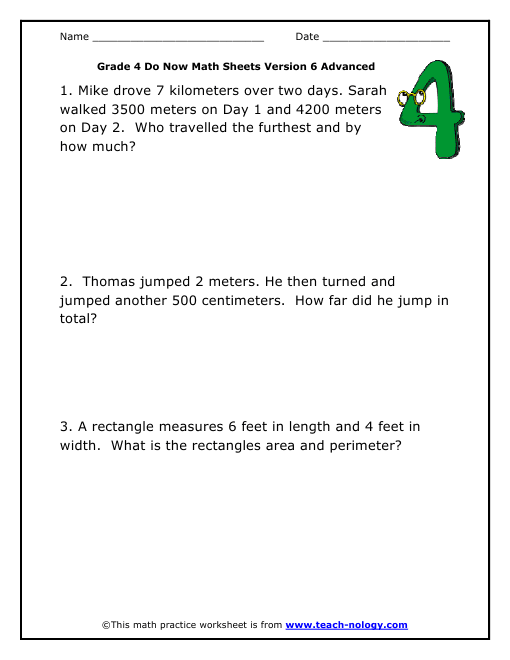 grade 4 geometry problem solving questions