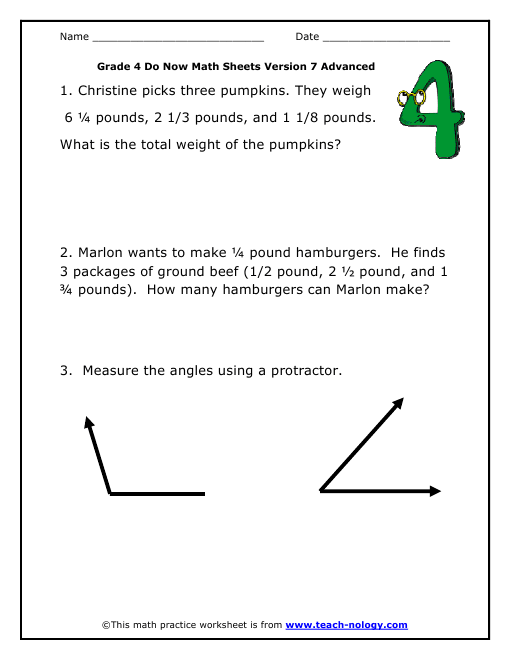 Grade 4 Advanced Version 7