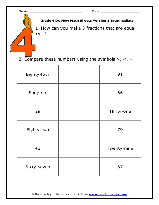 Grade 4 Intermediate Version 2