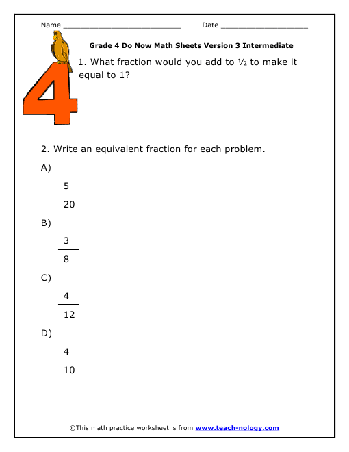 Grade 4 Intermediate Version 3