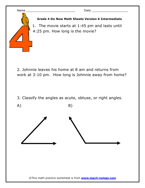 Grade 4 Intermediate Version 6