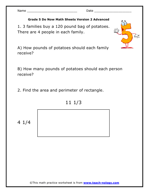 Grade 5 Advanced Version 2