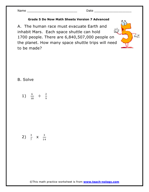 Grade 5 Advanced Version 7