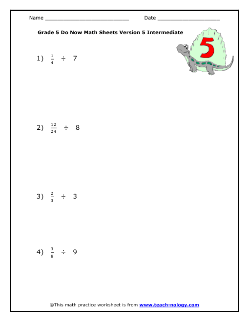 Grade 5 Intermediate Version 5