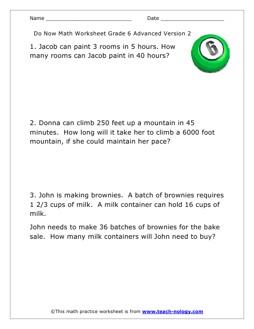 Grade 6 Advanced Version 2