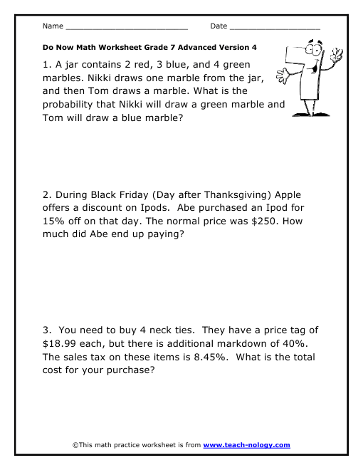 Grade 7 Advanced Version 4