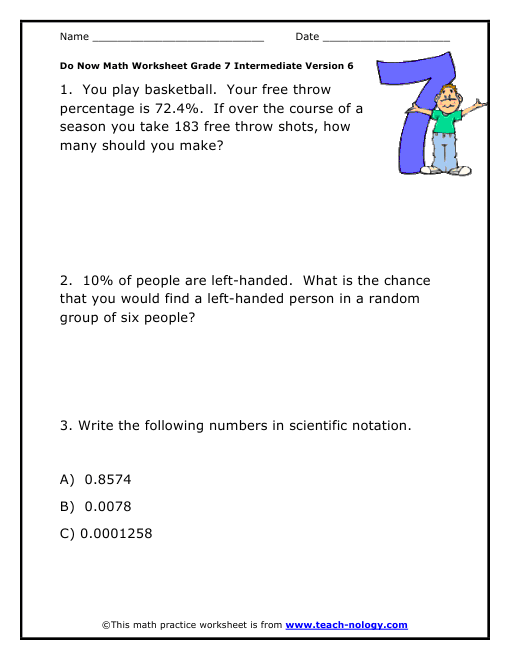 Grade 7 Intermediate Version 6