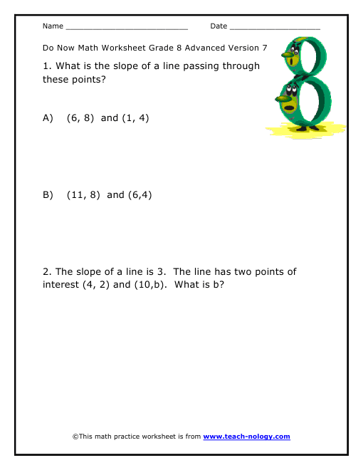 Grade 8 Advanced Version 7