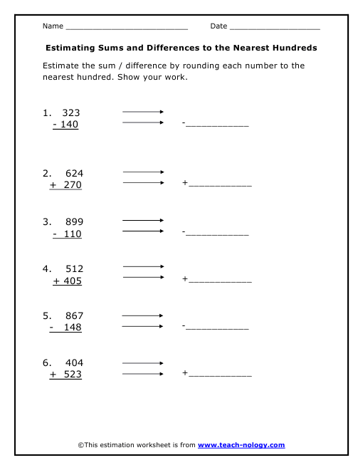 estimating-sums-and-differences-to-the-nearest-hundreds