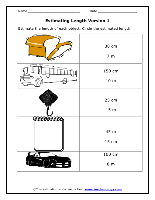 Measuring Length Worksheets